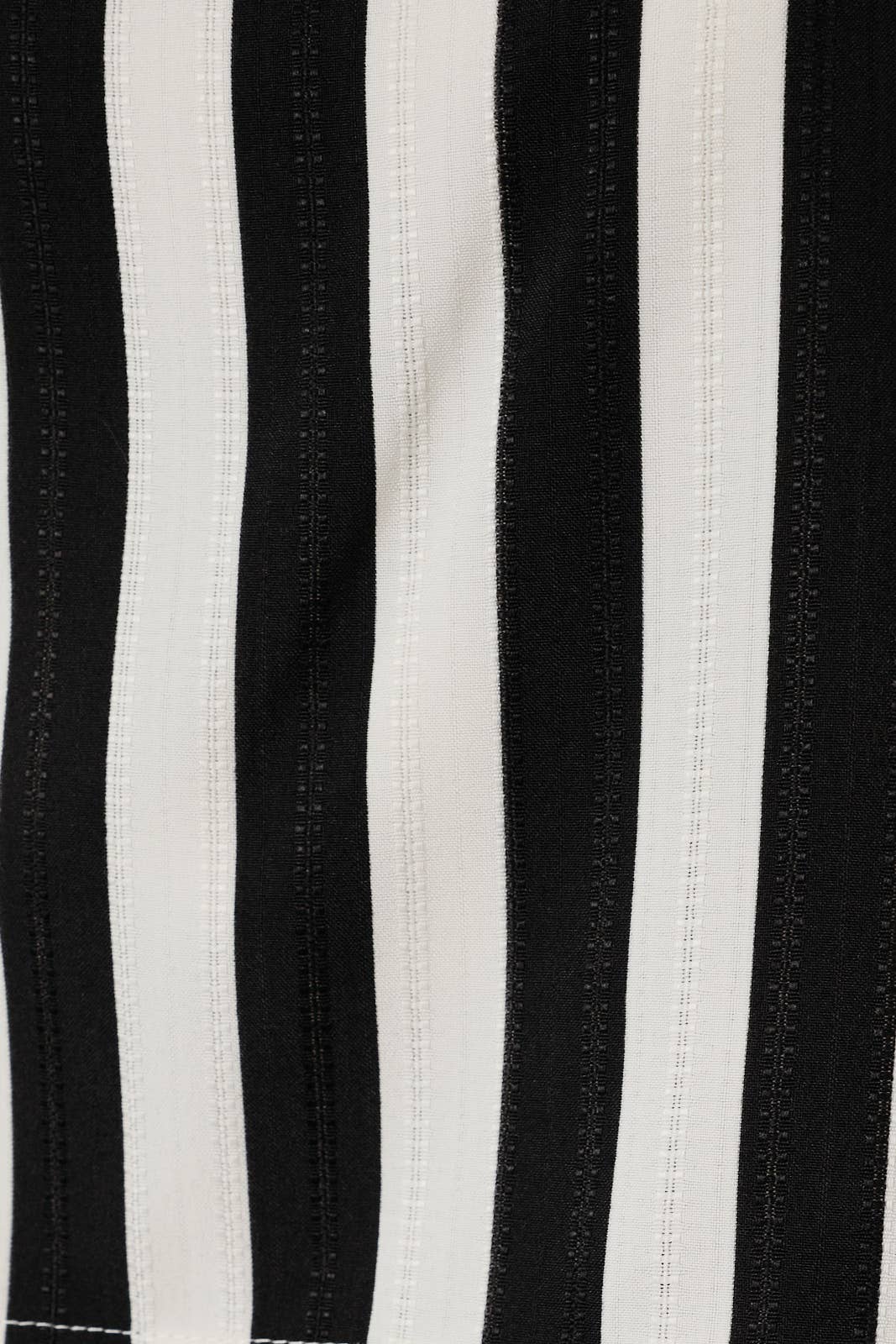 Maria SLEEVELESS STRIPE PALAZO JUMPSUIT: CREAM-BLACK STRIPE / L