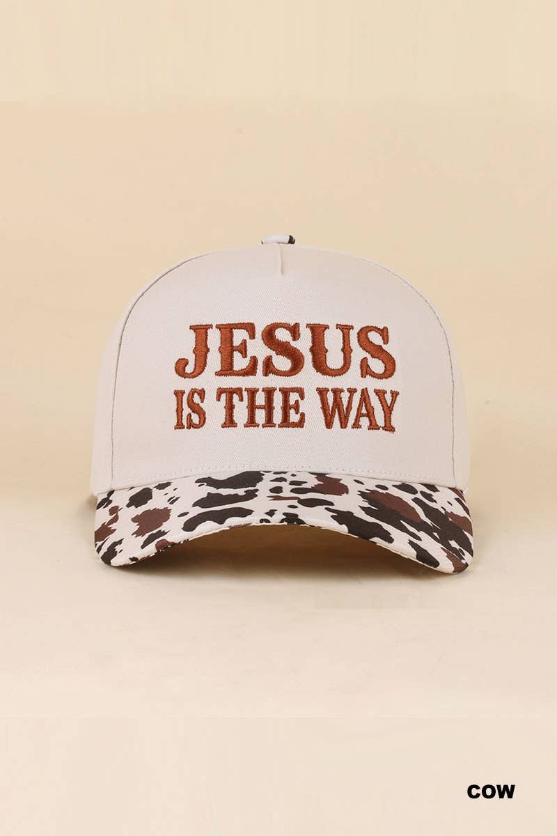 `Jesus Two Tone Cotton Cap: LEOPARD-192519 / OS
