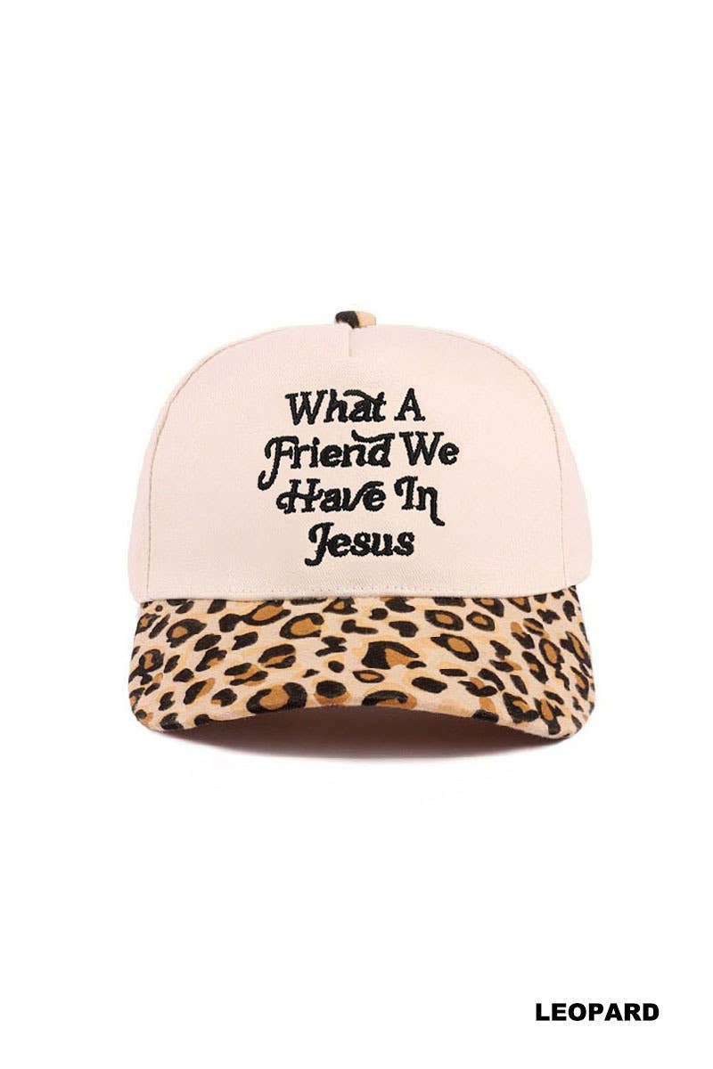 `What A Friend We Have In Jesus Two Tone Cotton Hat : ASH MOCHA-195886 / OS