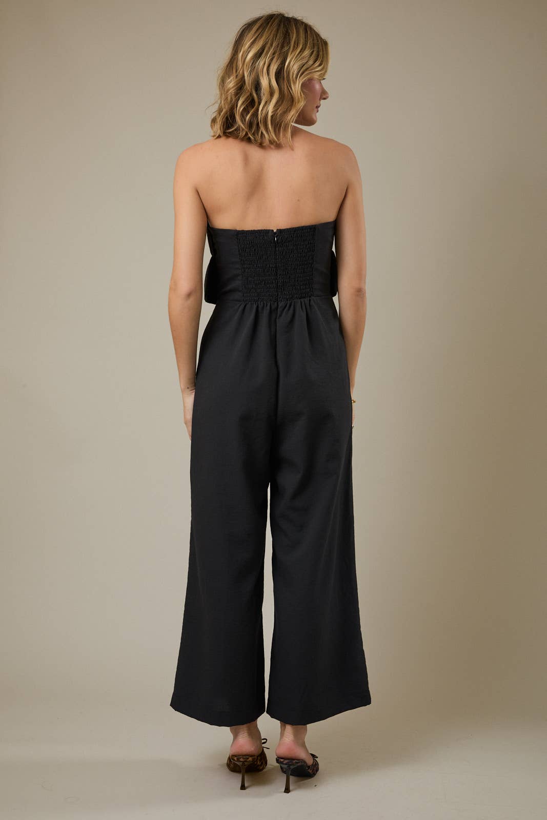 Esther RUFFLE BODICE JUMPSUIT: LT BLUE / M