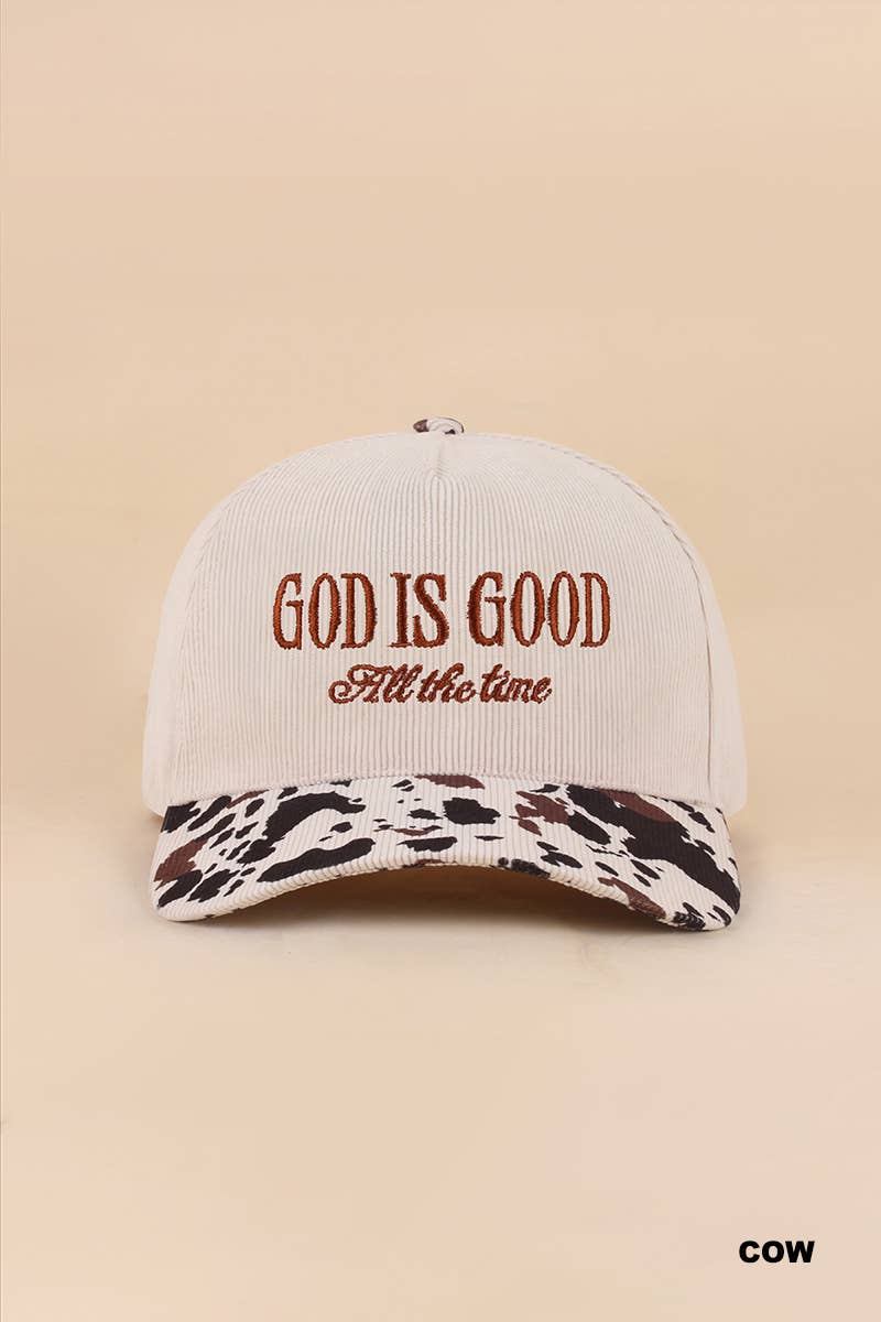 `Two Tone Corduroy Cap : LEOPARD-190227 / OS