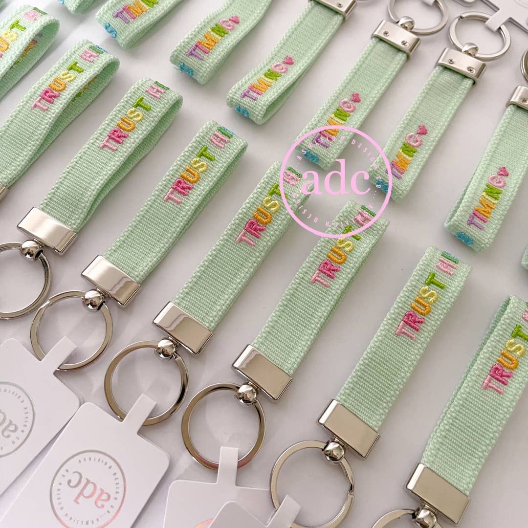 TRUST HIS TIMING🤍 Keychain - *ADC Exclusive*