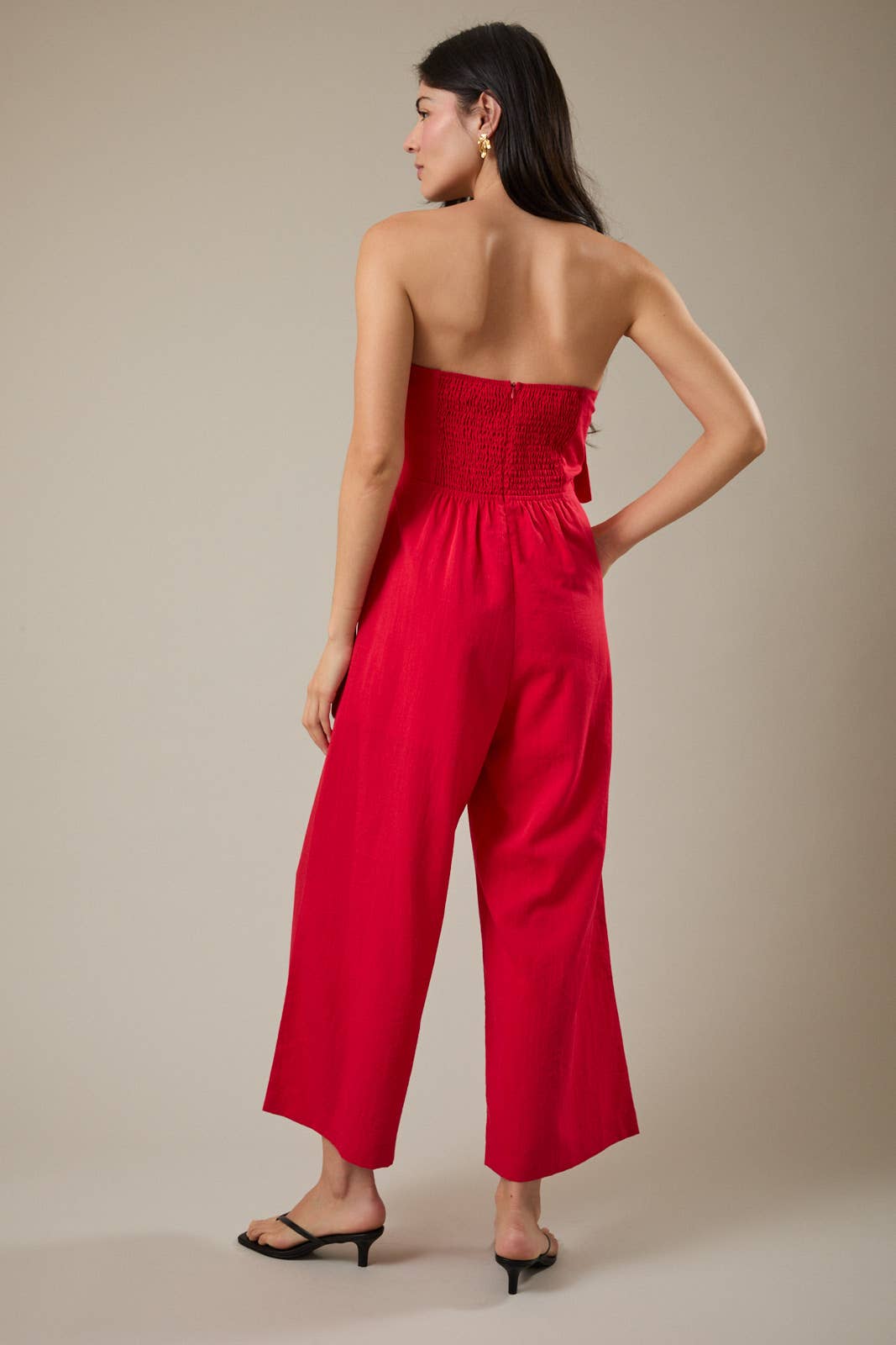 Esther RUFFLE BODICE JUMPSUIT: LT BLUE / L