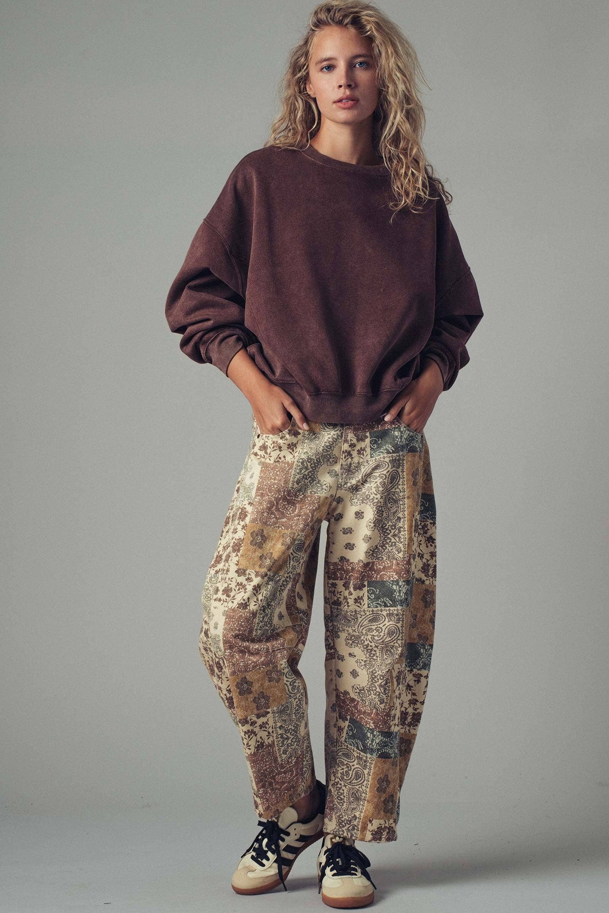 Boho Patchwork Wide Leg Pants: MULTI / S-2/M-2/L-2