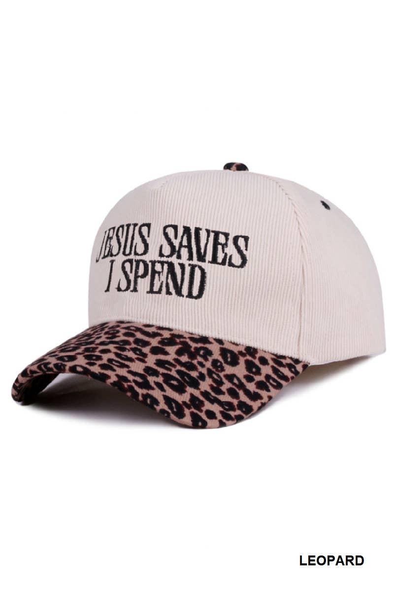 `Two Tone Corduroy Cap : LEOPARD-190227 / OS