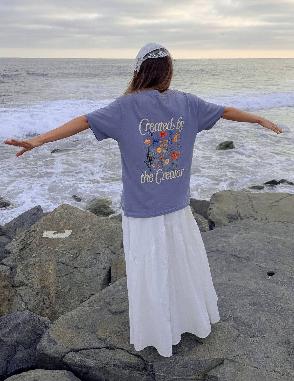 Created by the Creator Plum Unisex Tee: L