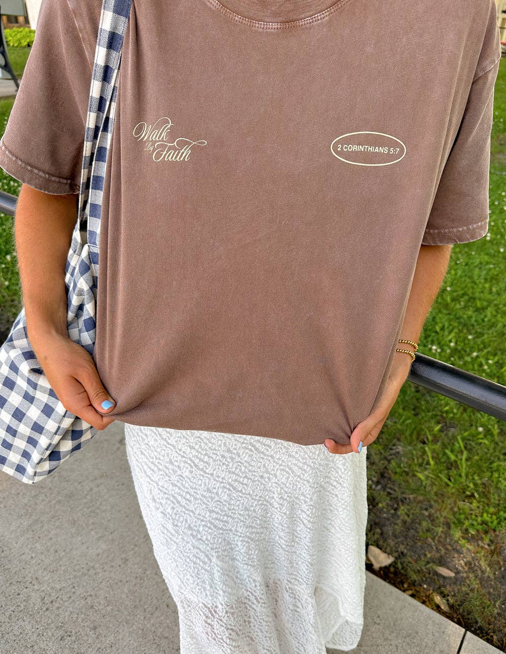 Walk by Faith Unisex Tee: L