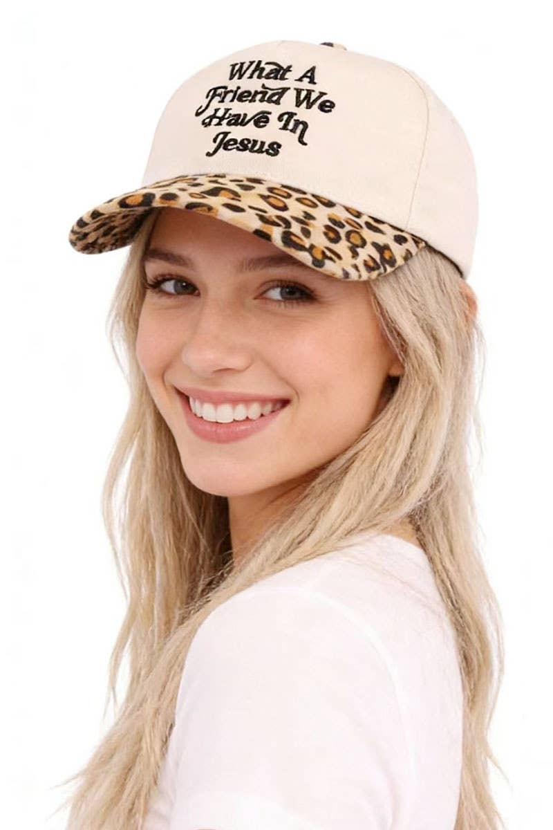 `What A Friend We Have In Jesus Two Tone Cotton Hat : ASH MOCHA-195886 / OS