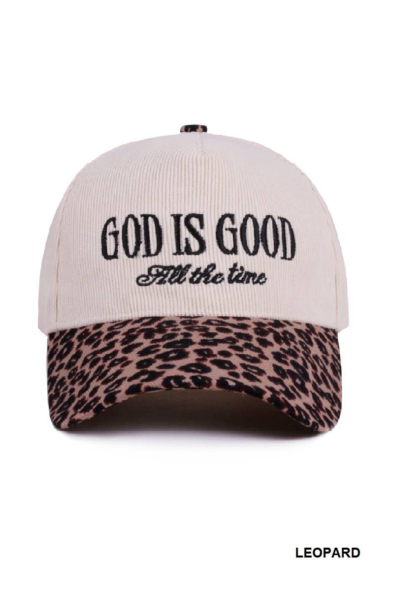 `Two Tone Corduroy Cap : LEOPARD-190227 / OS