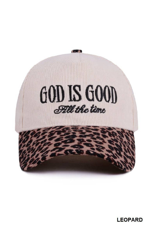 `Two Tone Corduroy Cap : LEOPARD-190227 / OS