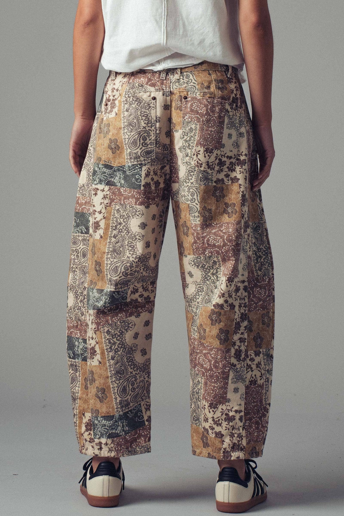 Boho Patchwork Wide Leg Pants: MULTI / S-2/M-2/L-2