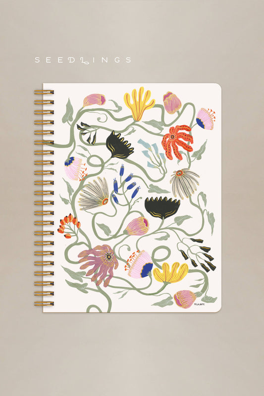 Francis Floral Seedlings Big 8.5" x 11" Notebook