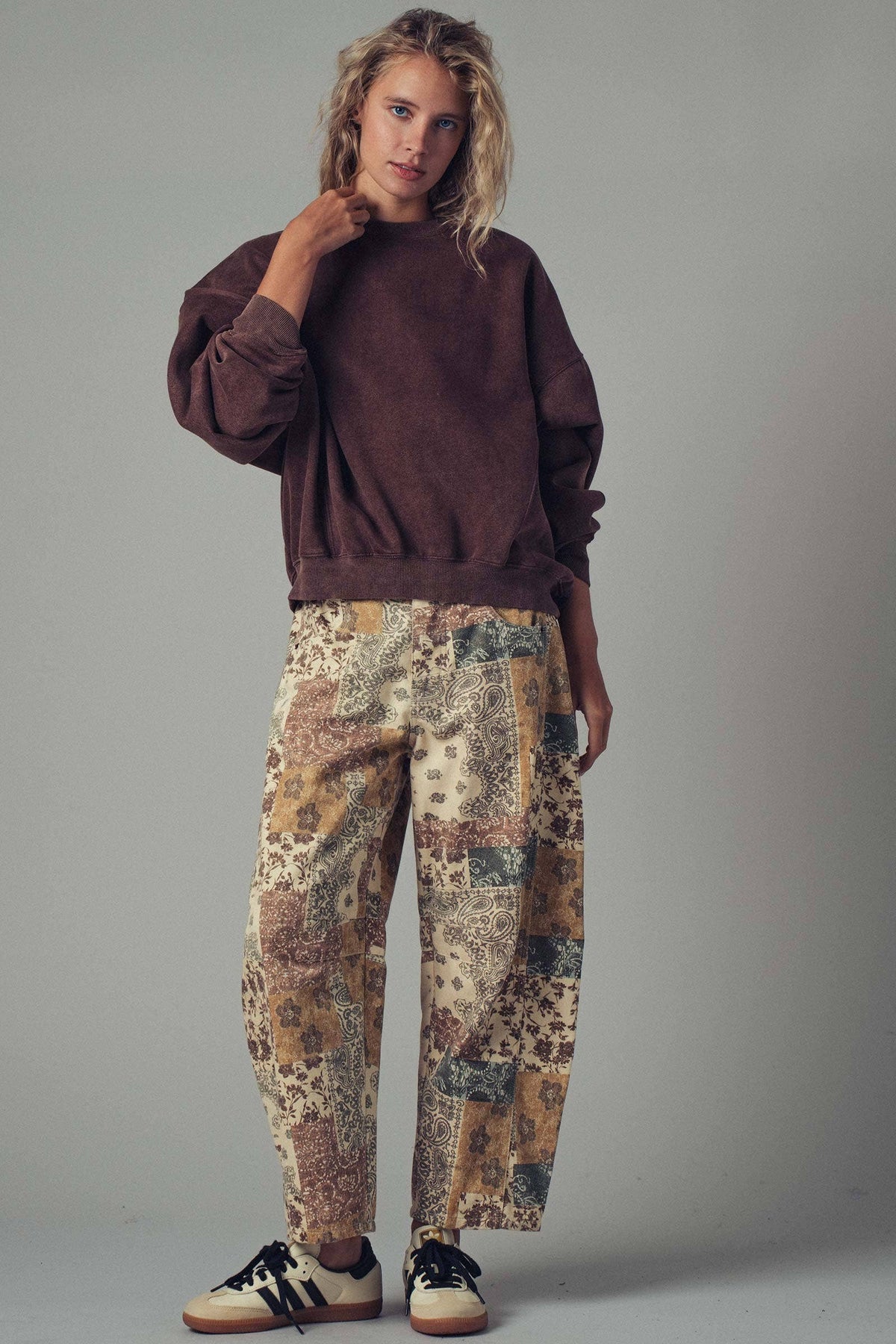Boho Patchwork Wide Leg Pants: MULTI / S-2/M-2/L-2