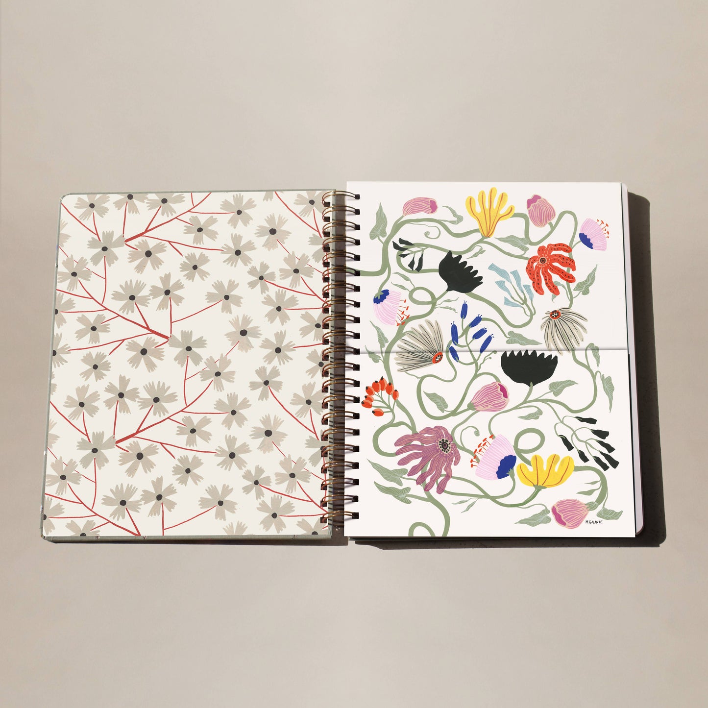 Francis Floral Seedlings Big 8.5" x 11" Notebook