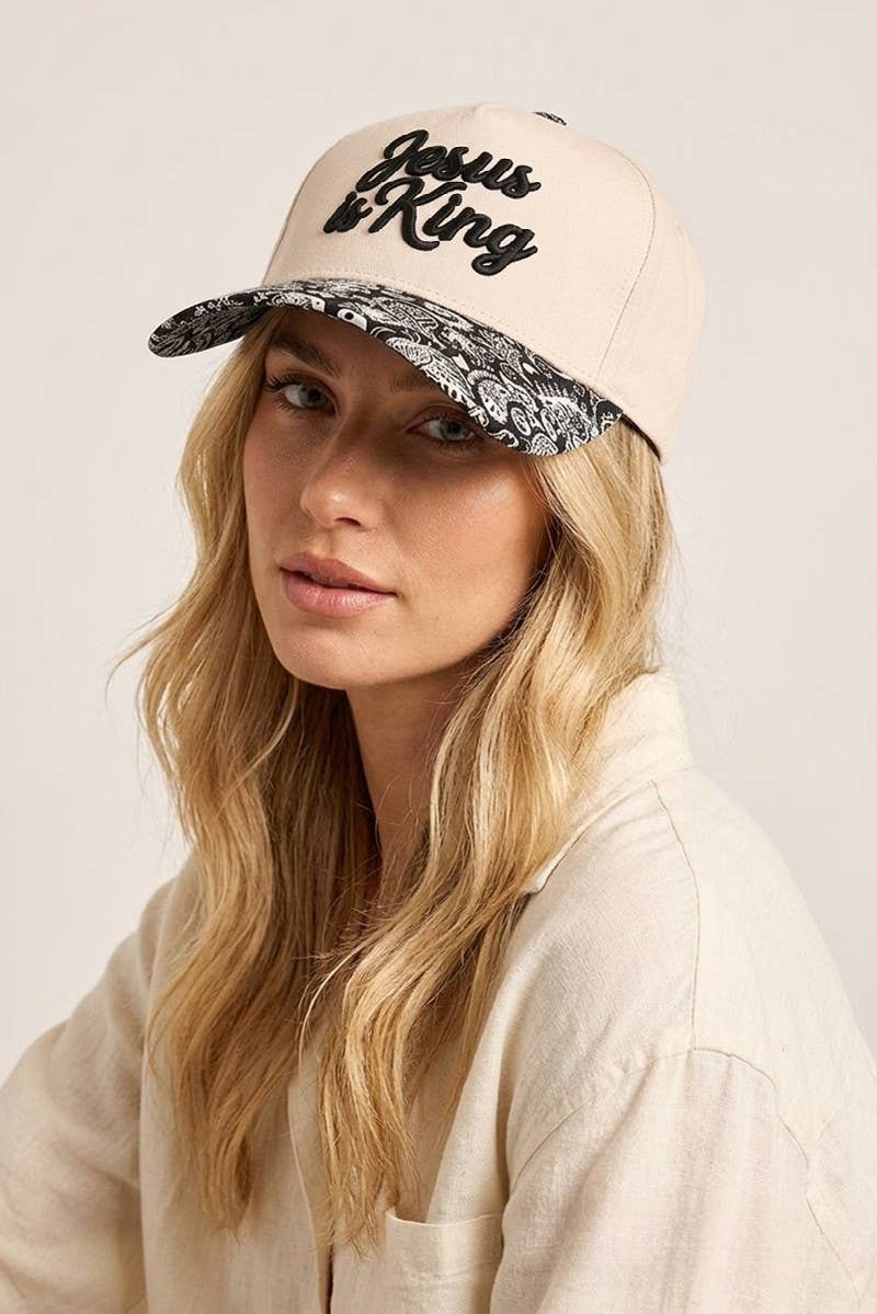 `Jesus Two Tone Cotton Cap: LEOPARD-192519 / OS