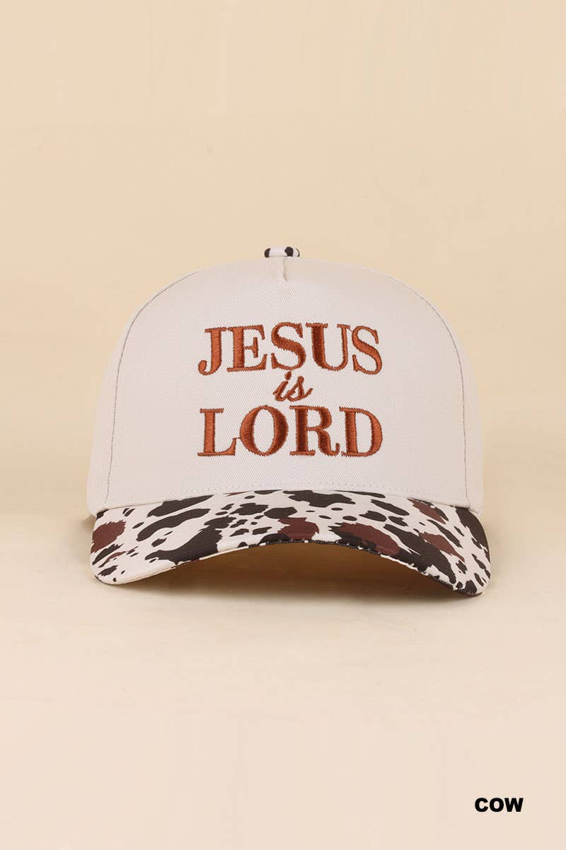 `Jesus Two Tone Cotton Cap: LEOPARD-192519 / OS