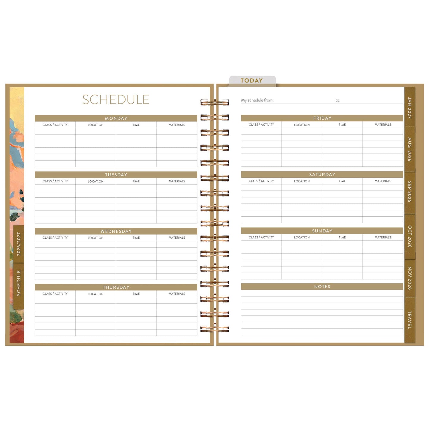 2026-2027 Shadow Rocks Seedlings 17 Month Planner