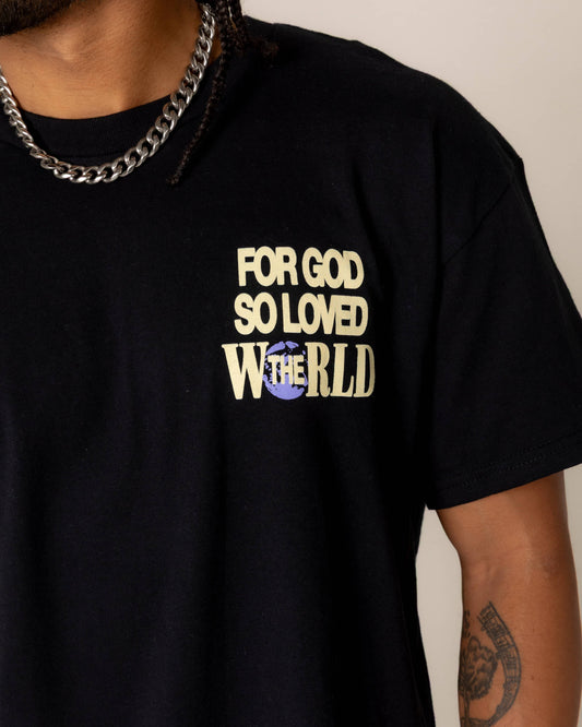 "For God So Loved The World" Tee: L