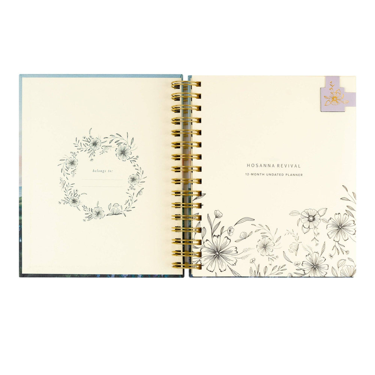12-Month Undated Planner: Iceland Theme, Spiral
