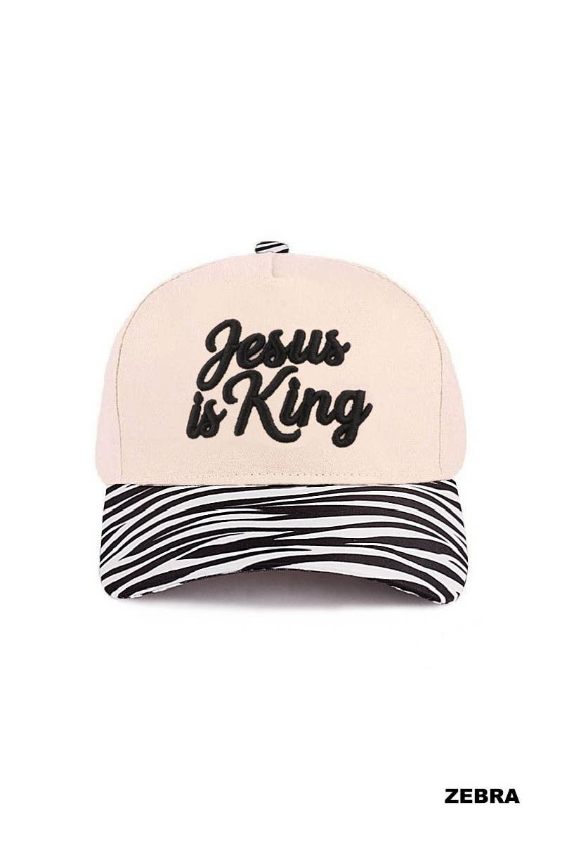 `Jesus Two Tone Cotton Cap: LEOPARD-192519 / OS