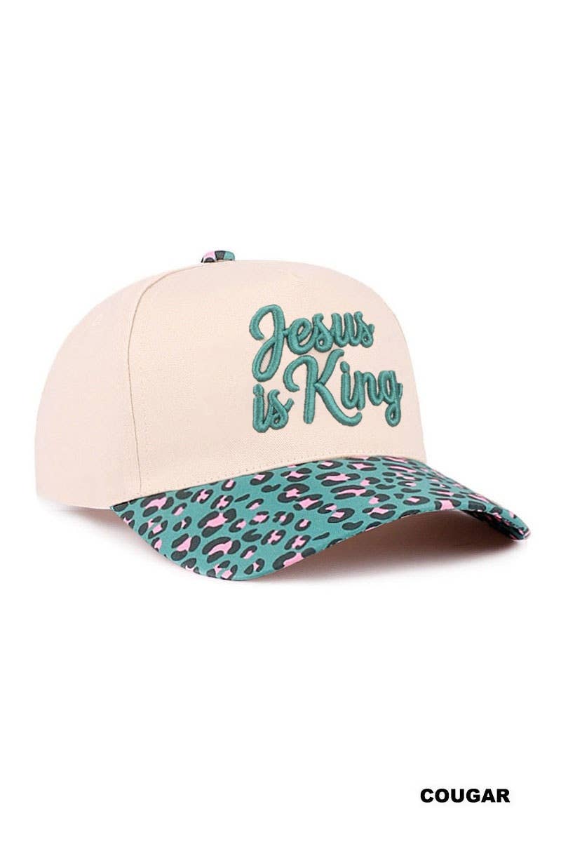 `Jesus Two Tone Cotton Cap: LEOPARD-192519 / OS