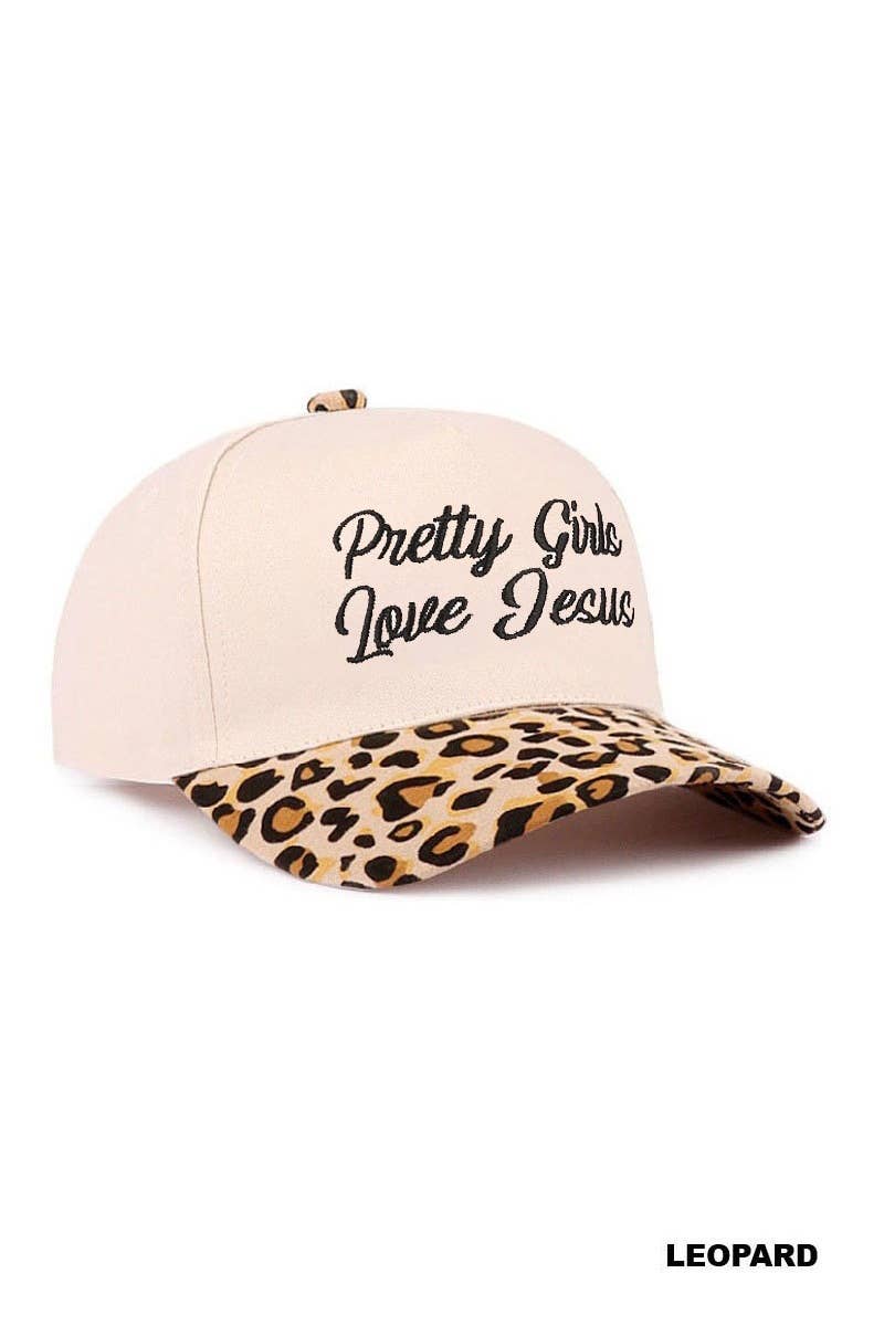 Pretty Girls Love Jesus Two Tone Cotton Hat SI-29249: CAMO-193290 / OS