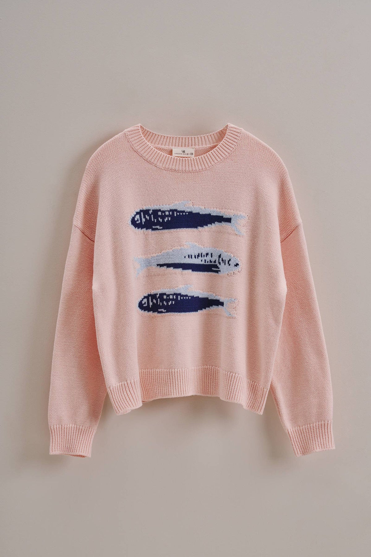 Graphic Oversized Drop-Shoulder Knit Sweater: IVORY / SM-ML:3-3