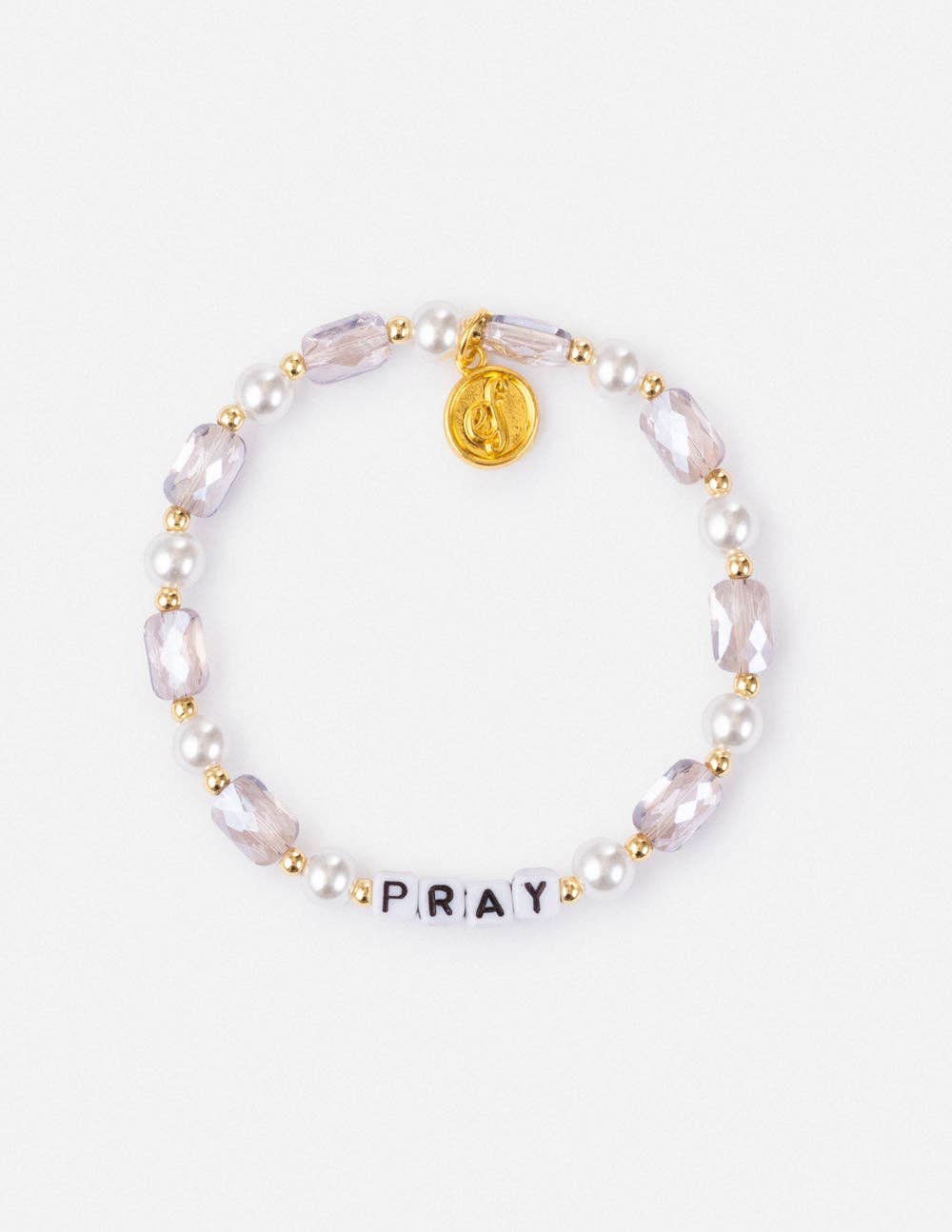 Pray Pearl Letter Bracelet: Large