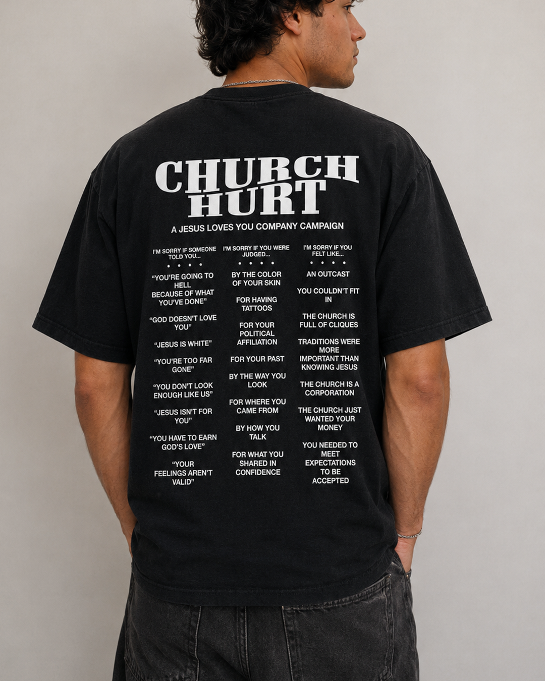 "Church Hurt Collection" || Statement Tee: Olive / XL