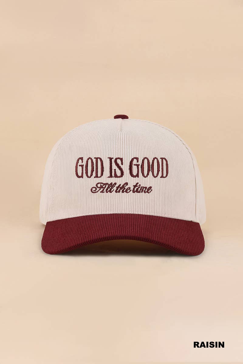 `Two Tone Corduroy Cap : RAISIN-201125 / OS