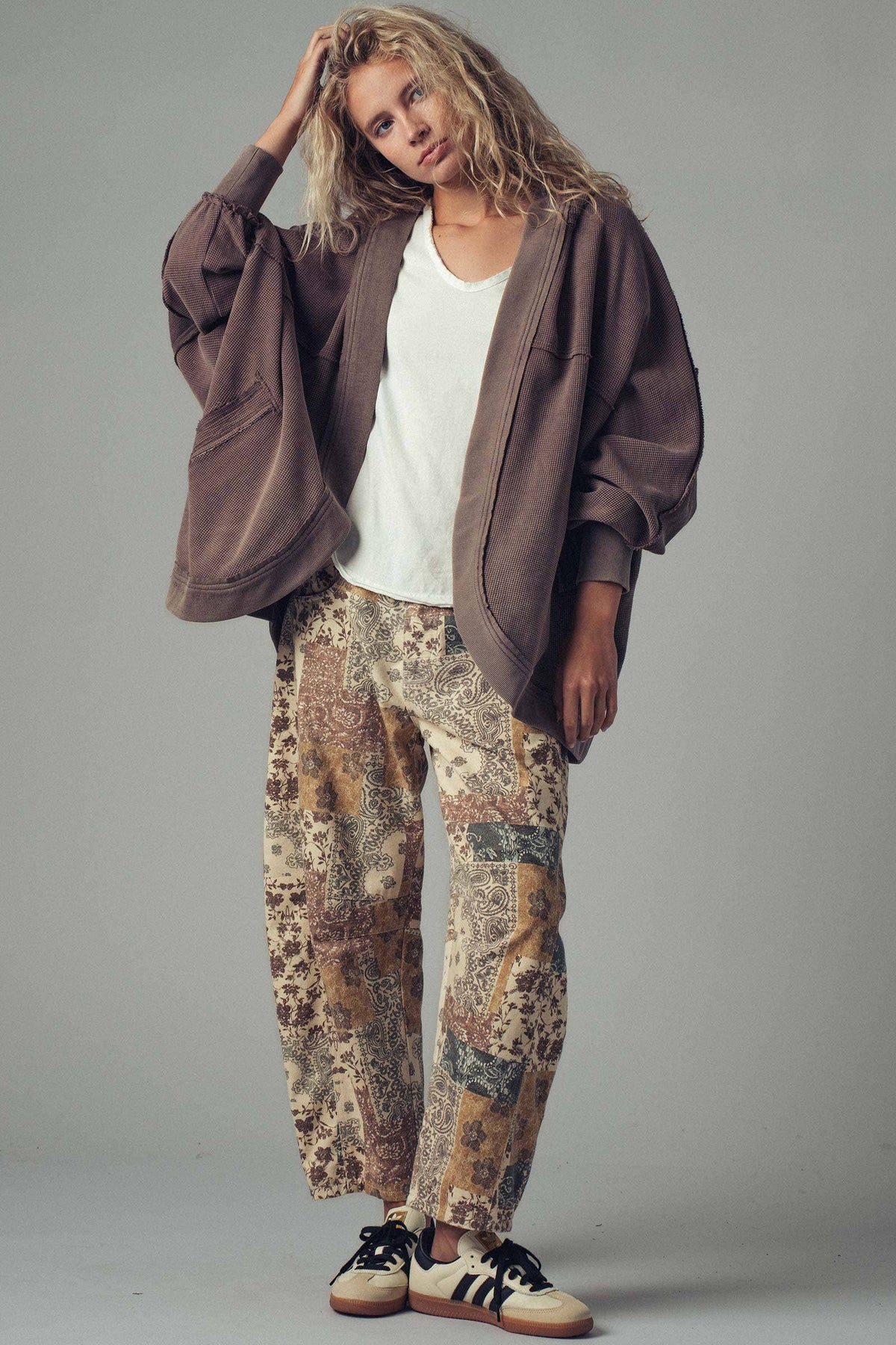 Boho Patchwork Wide Leg Pants: MULTI / S-2/M-2/L-2