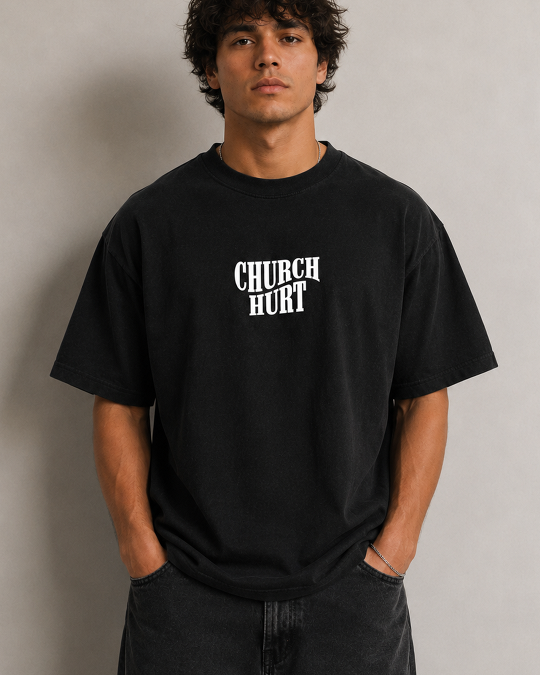 "Church Hurt Collection" || Statement Tee: Olive / XL