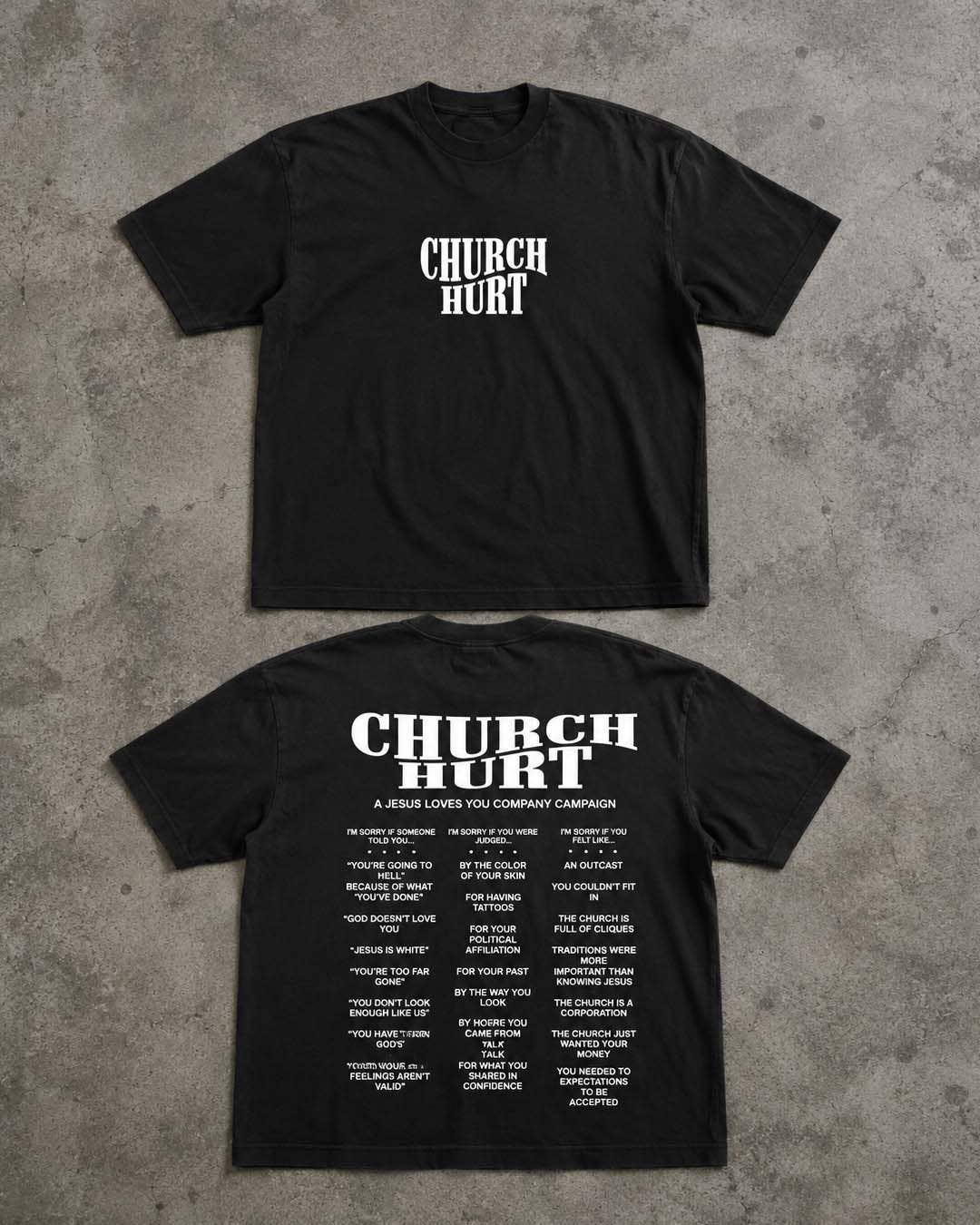 "Church Hurt Collection" || Statement Tee: Olive / M
