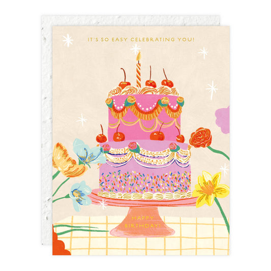 Cherry Cake - Birthday Card