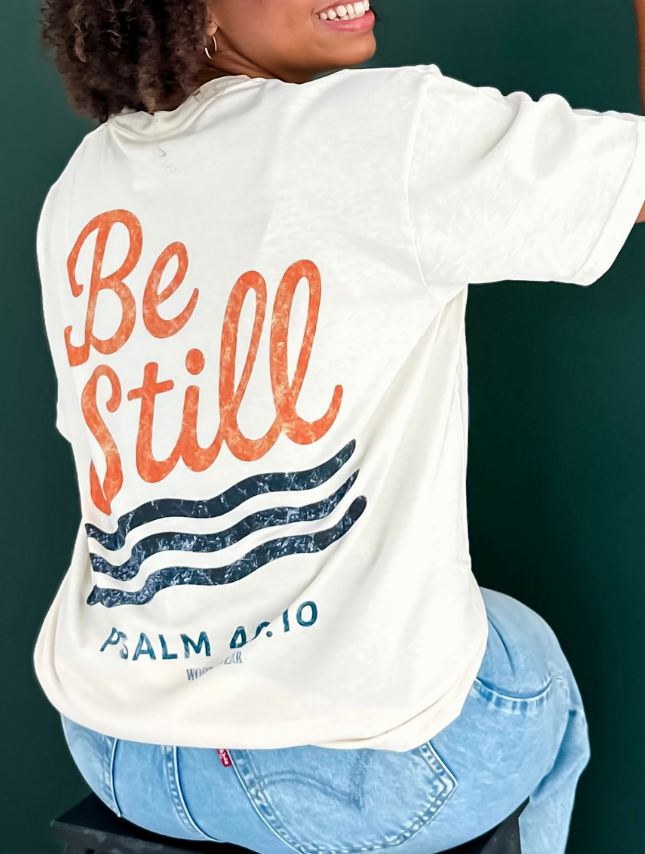 Be Still - Fall Edition Tee: Ivory / S