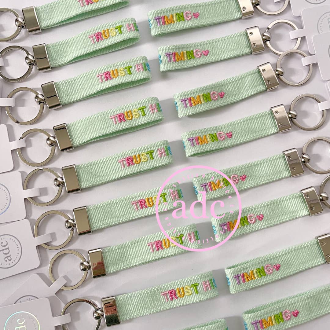TRUST HIS TIMING🤍 Keychain - *ADC Exclusive*