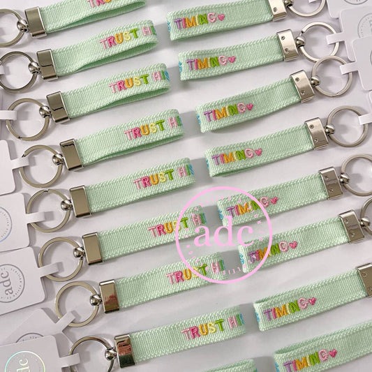 TRUST HIS TIMING🤍 Keychain - *ADC Exclusive*