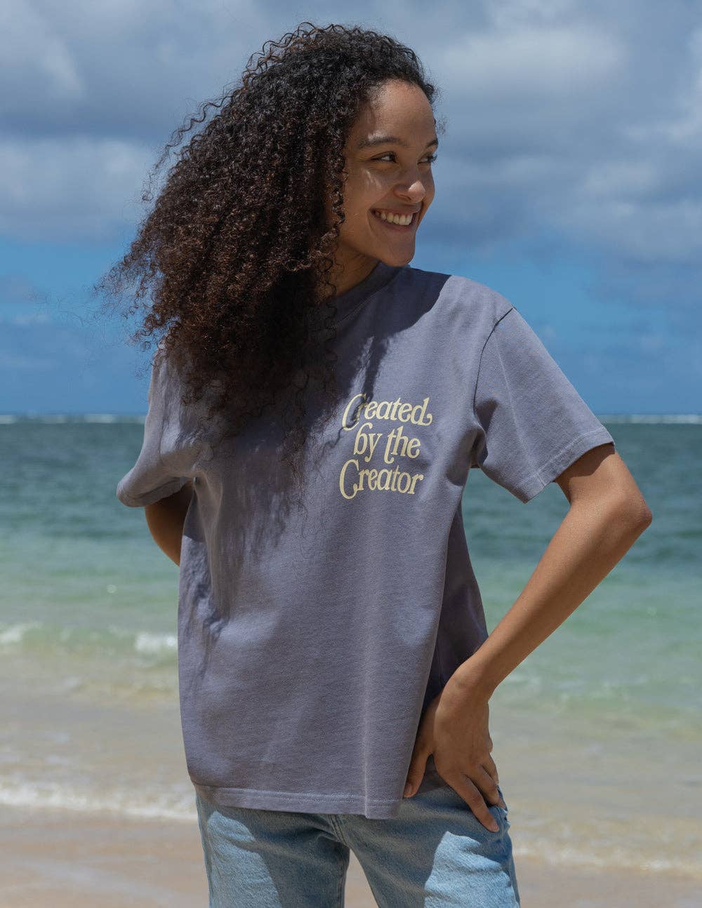Created by the Creator Plum Unisex Tee: XL