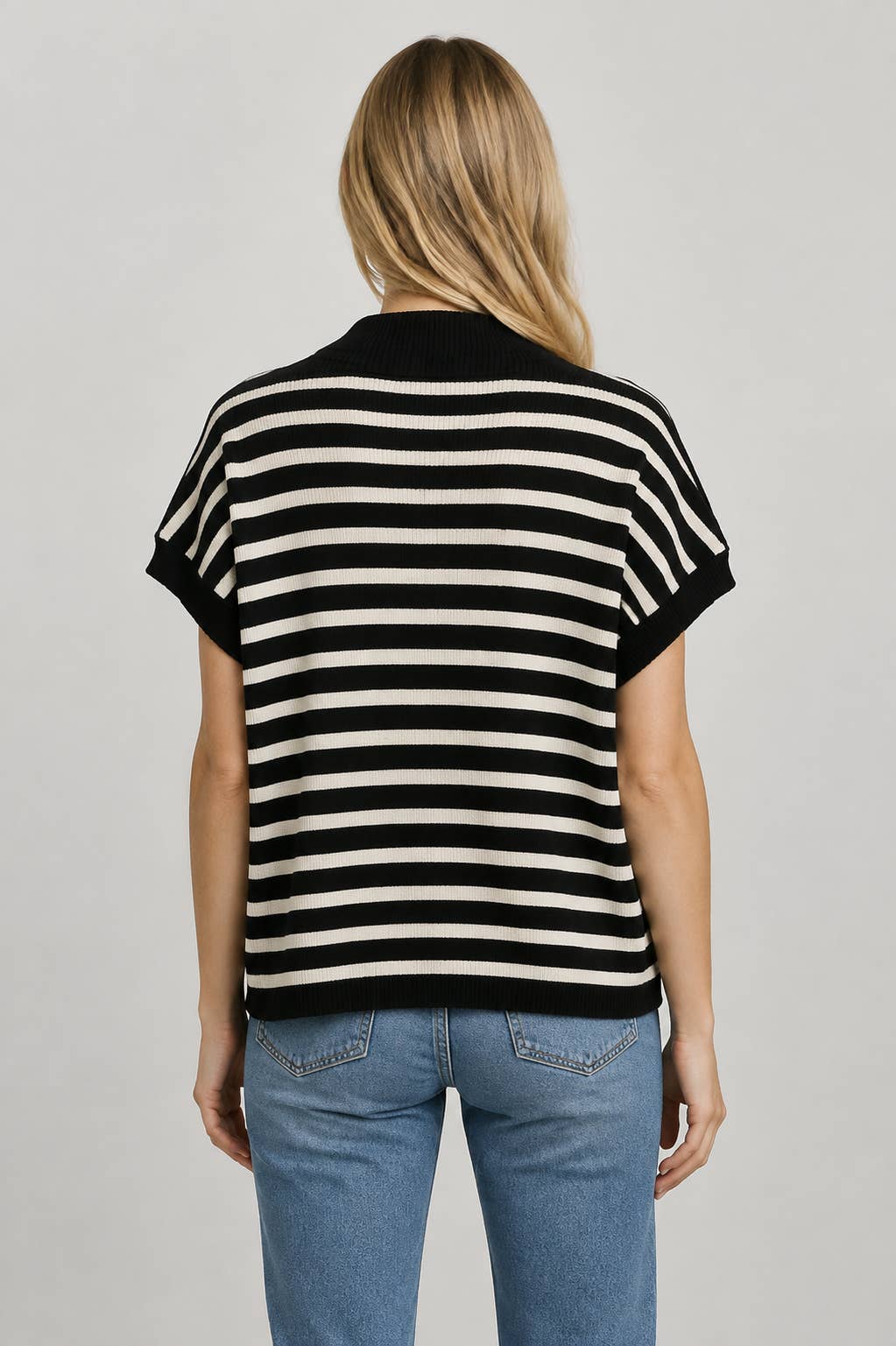 The Modern Muse Striped Sweater Top- STA4453-B: Brown / SM