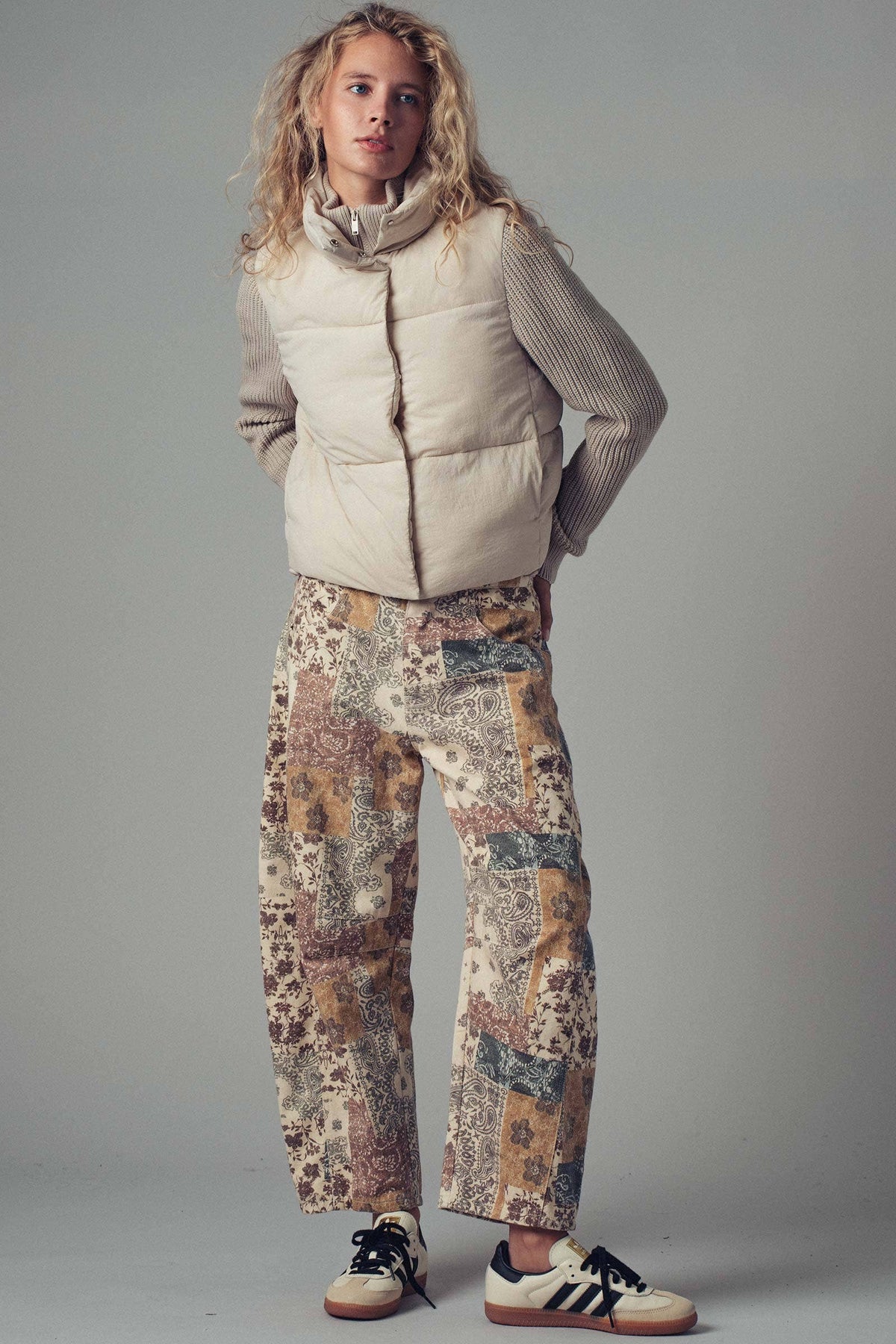 Boho Patchwork Wide Leg Pants: MULTI / S-2/M-2/L-2
