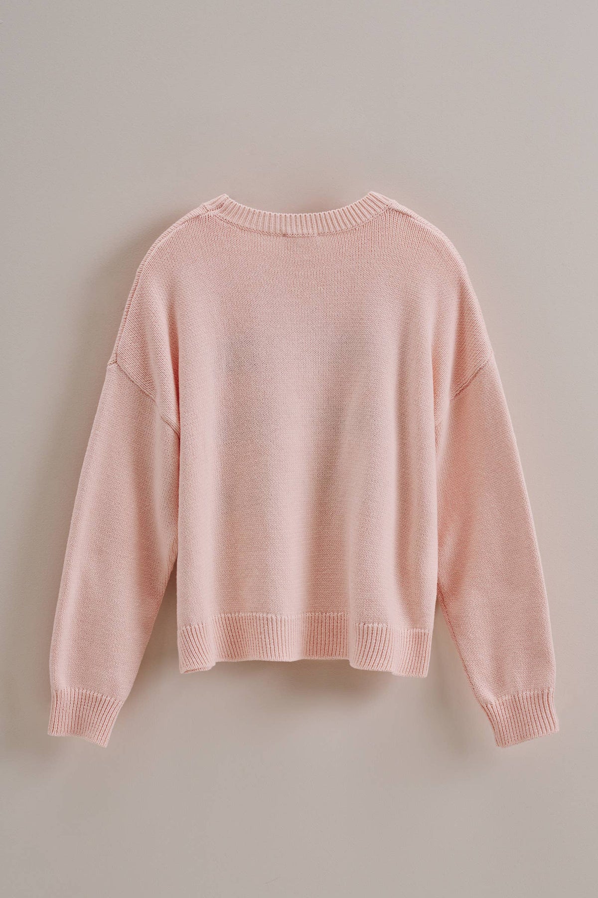 Graphic Oversized Drop-Shoulder Knit Sweater: IVORY / SM-ML:3-3